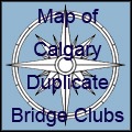 Map of Calgary Bridge Clubs
